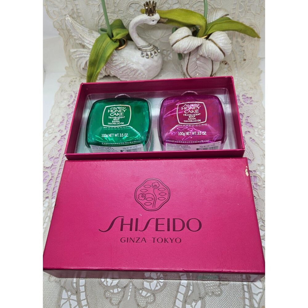 Shiseido Honeycake Soap In Ruby Red, Emerald Green 100g New in Box